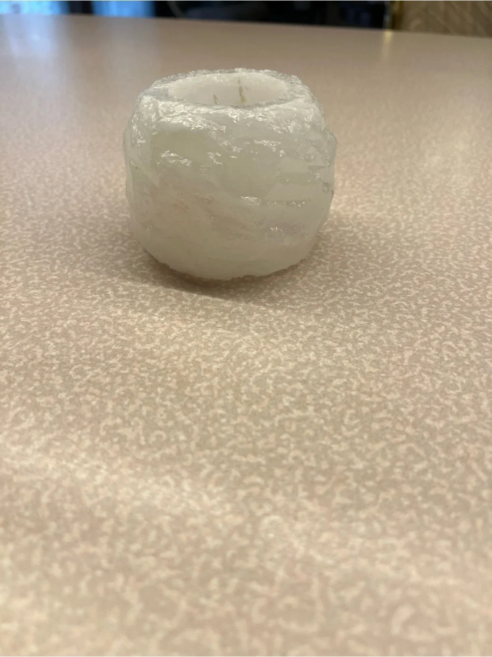 White Tealight Salt Candle Holder - Home Accents